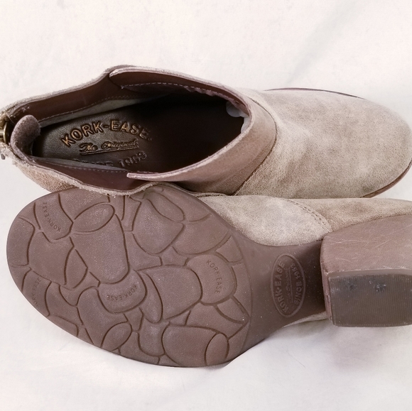 KORK-EASE WOMEN ANKLE  BROWN BOOTS BACK ZIPPER SIZE 6.5 M - Picture 10 of 10